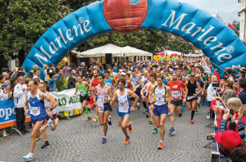 Der Zieleinlauf des Meraner Halbmarathons. Foto Christian Stricker