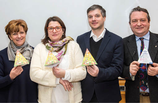Die Landesvorsitzende der SKH, Ida Schacher Baur, Dr. Susanne Baier, Dr. Michael Kob, und Dr. Guido Mazzoleni