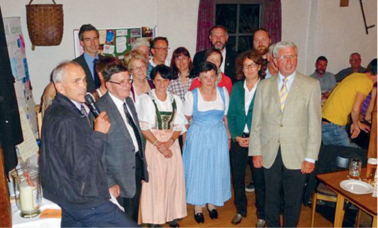 Siegfried Rauter mit der Millander Delegation bei der KAB in Etting.