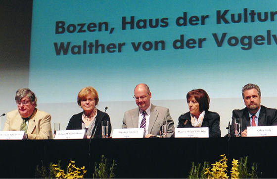 Der KVW Vorstand: v.l. Herbert Schatzer, Helga Mutschlechner, Werner Steiner, Rosa Stecher und Olav Lutz.